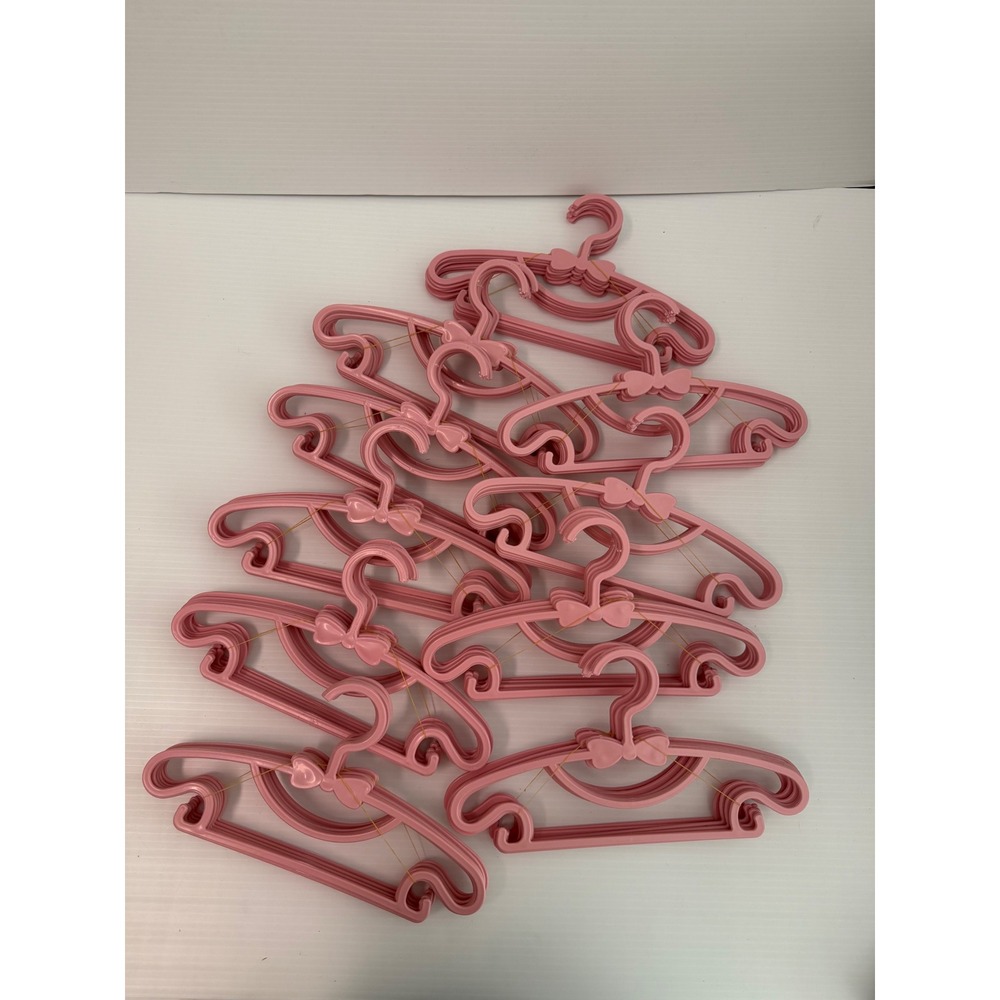 99 Pcs Pink Baby Hangers for Closet Plastic Kids Cascading Bow Hangers